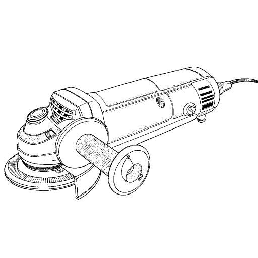 Angle Grinder outline drawing