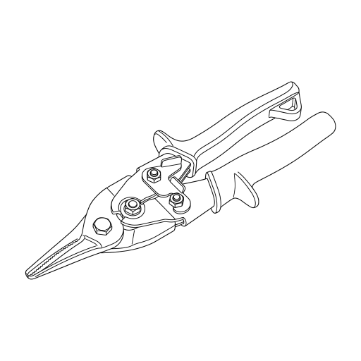 Aviation Snips outline drawing