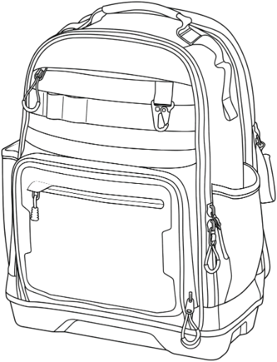 Backpack outline drawing