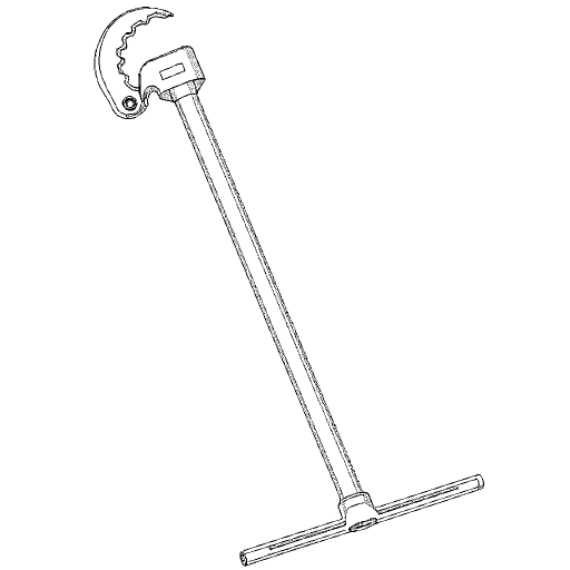 Basin Wrench outline drawing