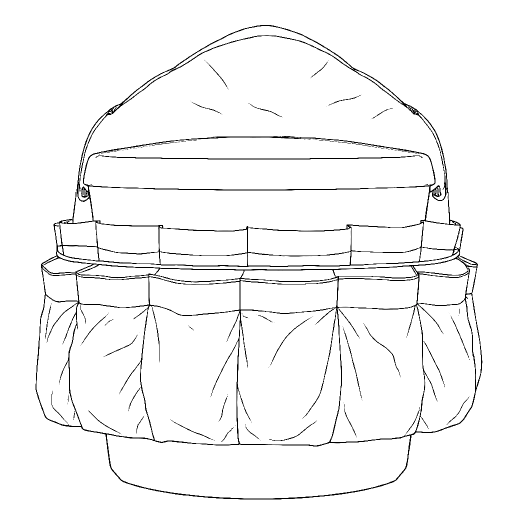 Bucket Organizer outline drawing