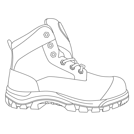 CSA Safety Boots outline drawing