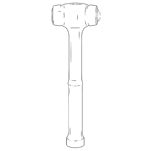 Dead Blow Hammer outline drawing