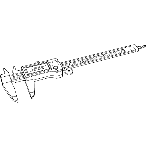 Digital Caliper outline drawing