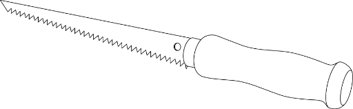 Drywall Saw outline drawing
