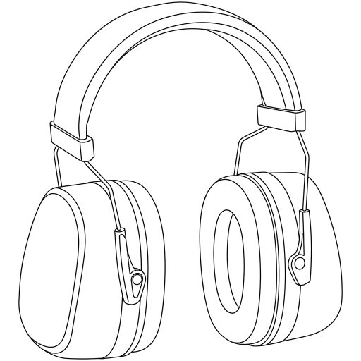 Earmuffs outline drawing