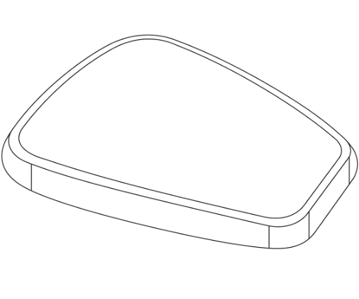 Face Respirator Filter outline drawing
