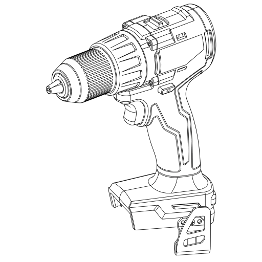Hammer Drill outline drawing
