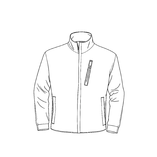 Heated Jacket outline drawing