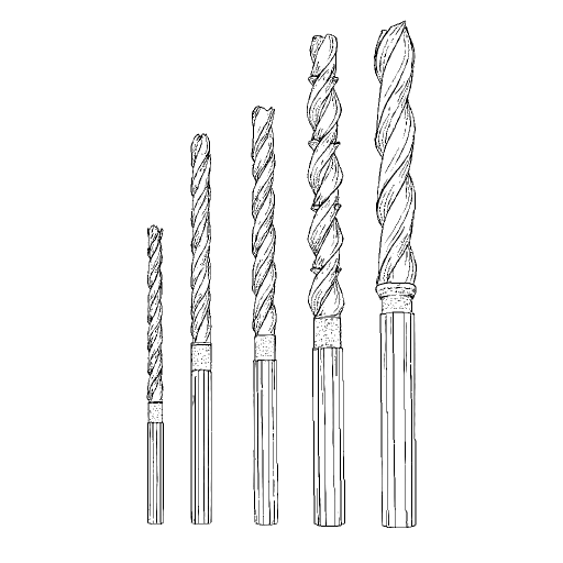 Masonry Bit Set outline drawing