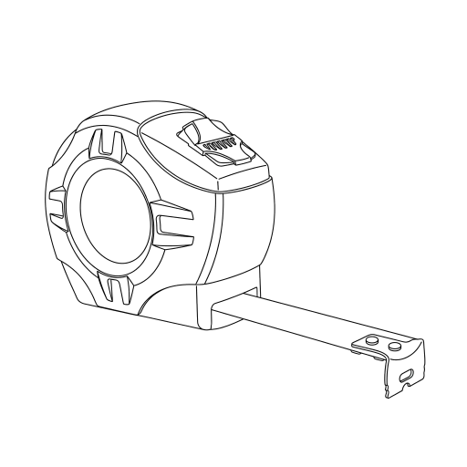Measuring Tape outline drawing