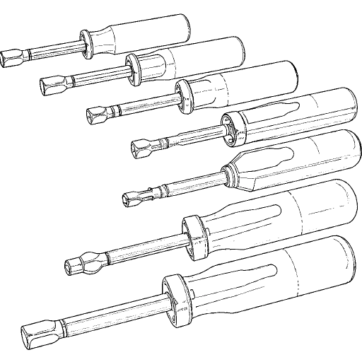 Nut Driver Set outline drawing
