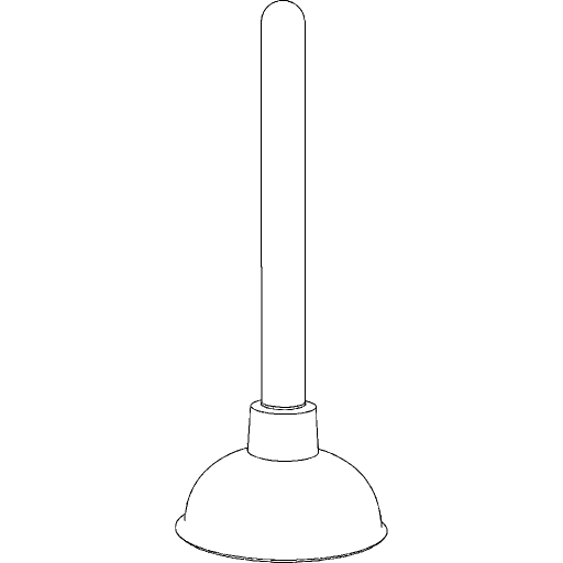 Plunger outline drawing