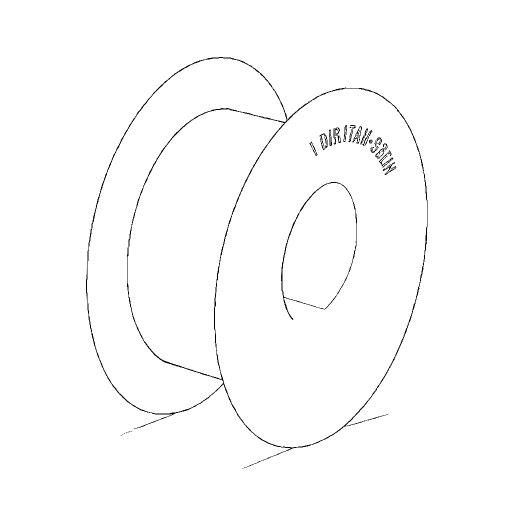 PTFE Thread Tape outline drawing