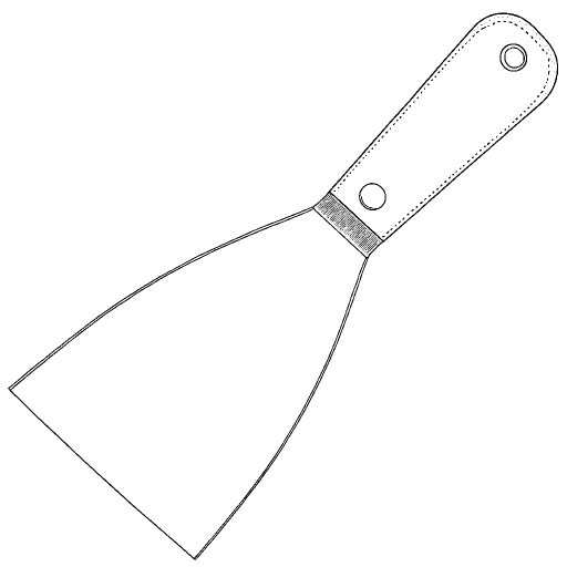 Putty Knife outline drawing