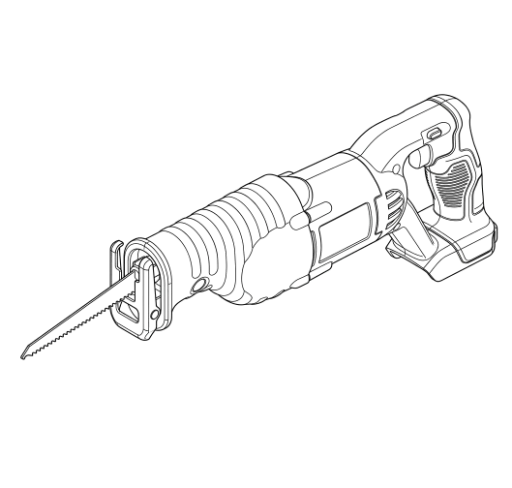 Reciprocating Saw outline drawing