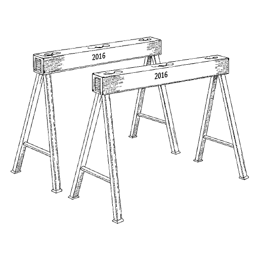 Sawhorses outline drawing