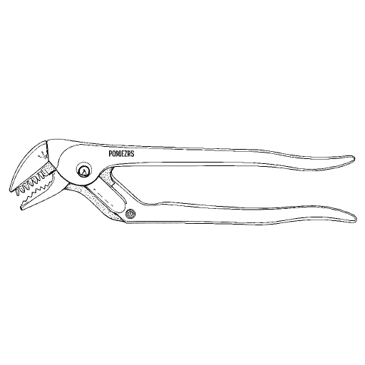 Tongue and Groove Pliers outline drawing