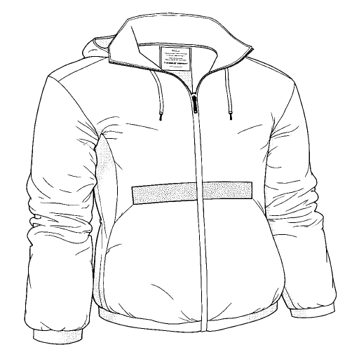 Softshell Windbreaker outline drawing